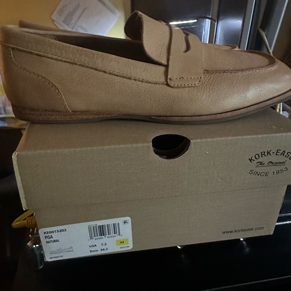 Kork-Ease Tan Loafers Slip-On Suede